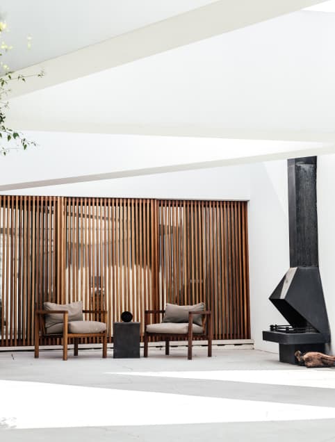room with fireplace